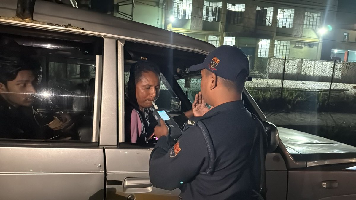 "Your safety is our mission."

Nongpoh Traffic Branch conducting checking for Drunken Driving.

“DO NOT DRINK &amp; DRIVE!”

Let’s make our roads safe.
<a href="/CMO_Meghalaya/">CMO Meghalaya</a>
<a href="/MeghalayaPolice/">Meghalaya Police</a>