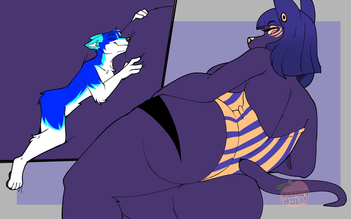 Nothing beats spending a night between some supple desert goddess cheeks! 🍑

Finished piece for <a href="/CyWolf_Samurai/">Cyber Wolf Samurai</a>