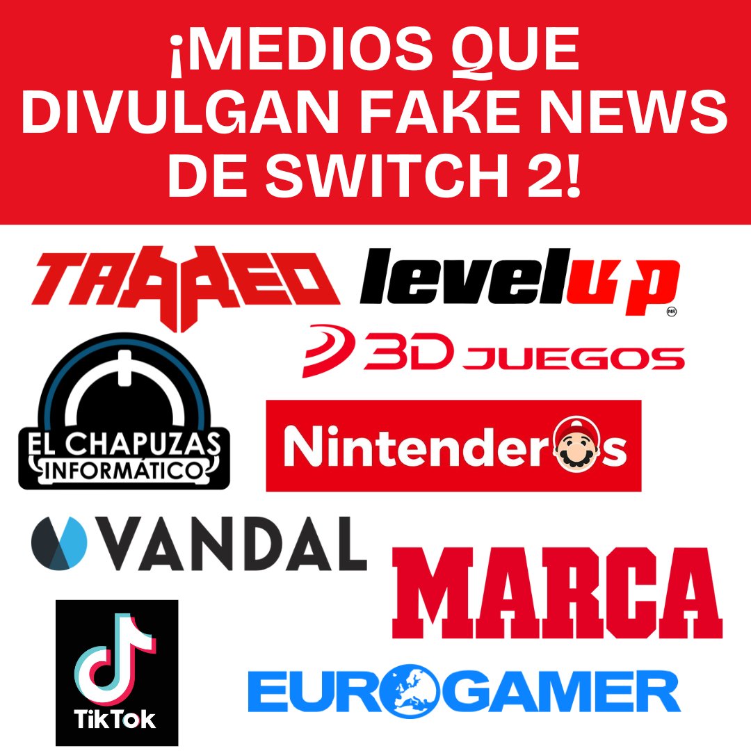 Por ahora estos son algunos de los medios que más se repiten en la mareada de desinformación sobre Nintendo Switch 2 que solo han confundido a quienes buscan informarse debidamente.
Con el objetivo de visitas fáciles, esparcen odio con información tergiversada y manipulada