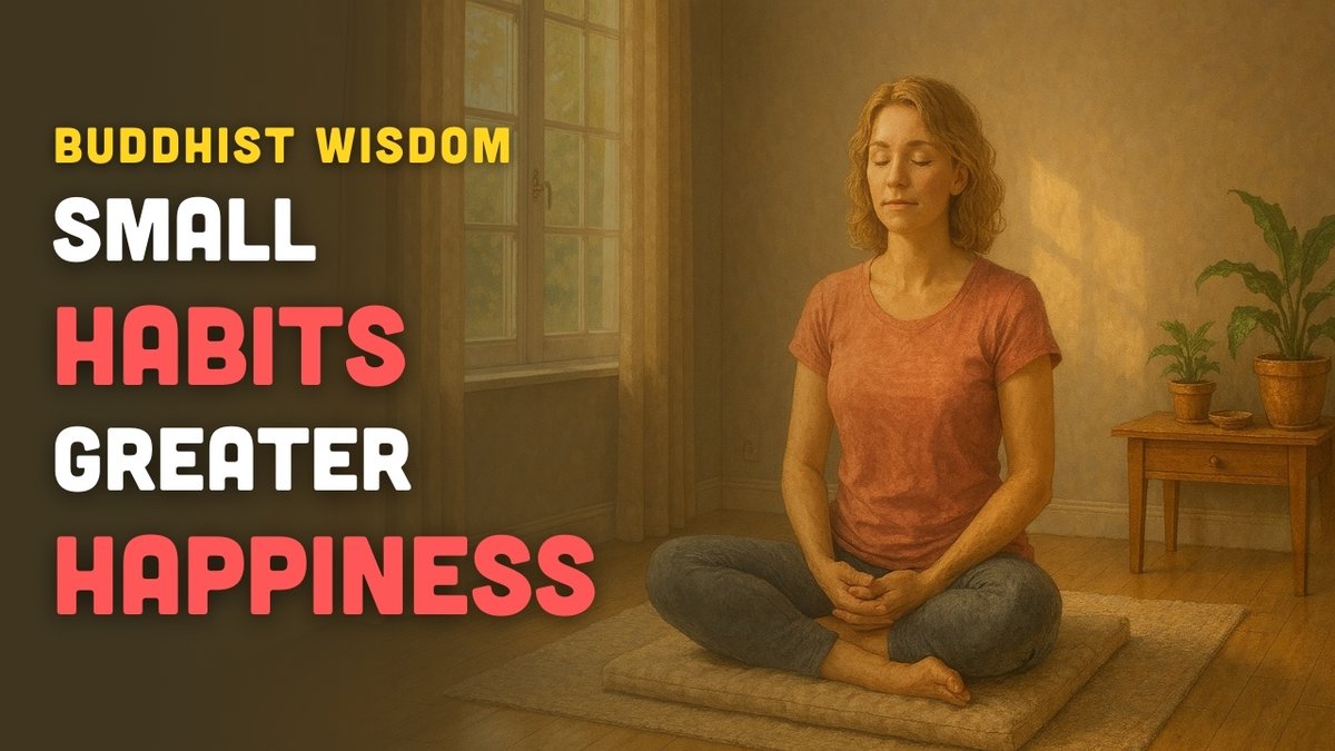 TheLotus_Bud's tweet photo. 8 Small Habits for Greater Happiness
Video: https://t.co/zLaMHik6fd
#Buddhism #MindfulLiving #DailyHabits #InnerPeace #GratitudePractice #SimpleLife #WalkingMeditation #HealingJourney #WakeUpToLife #CalmAndClear https://t.co/uTejZbh9Kj