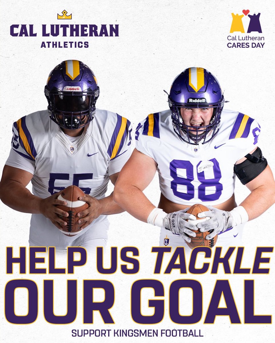 Cal Lu Cares Day today, our biggest athletic fundraiser! Donate today! #OwnTheThrone