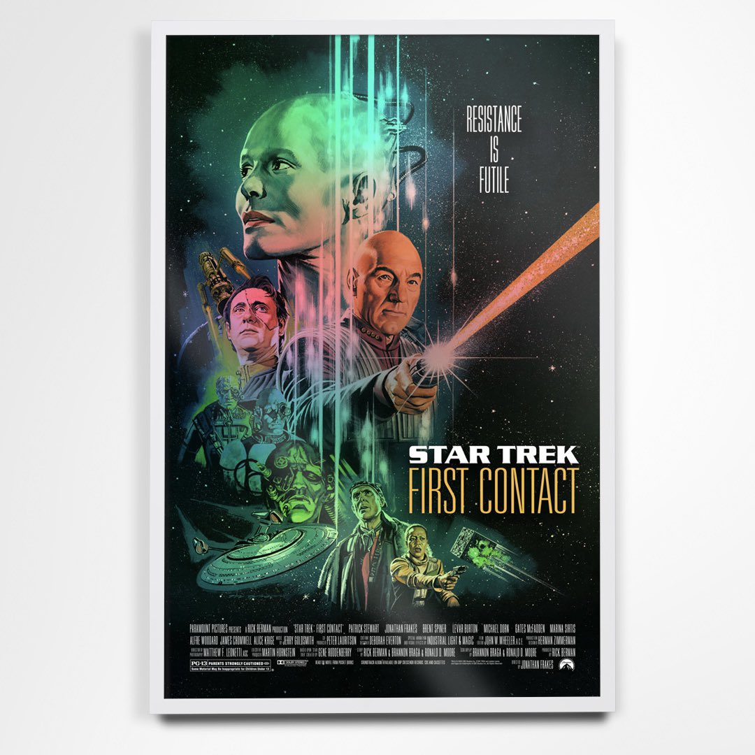 Star Trek: First Contact By Paul Mann is available now at Vice-Press.com

These limited edition, officially licensed 24x36 inch fine art posters are available ready to display in our premium poster frames!

Designed by collectors, for collectors.