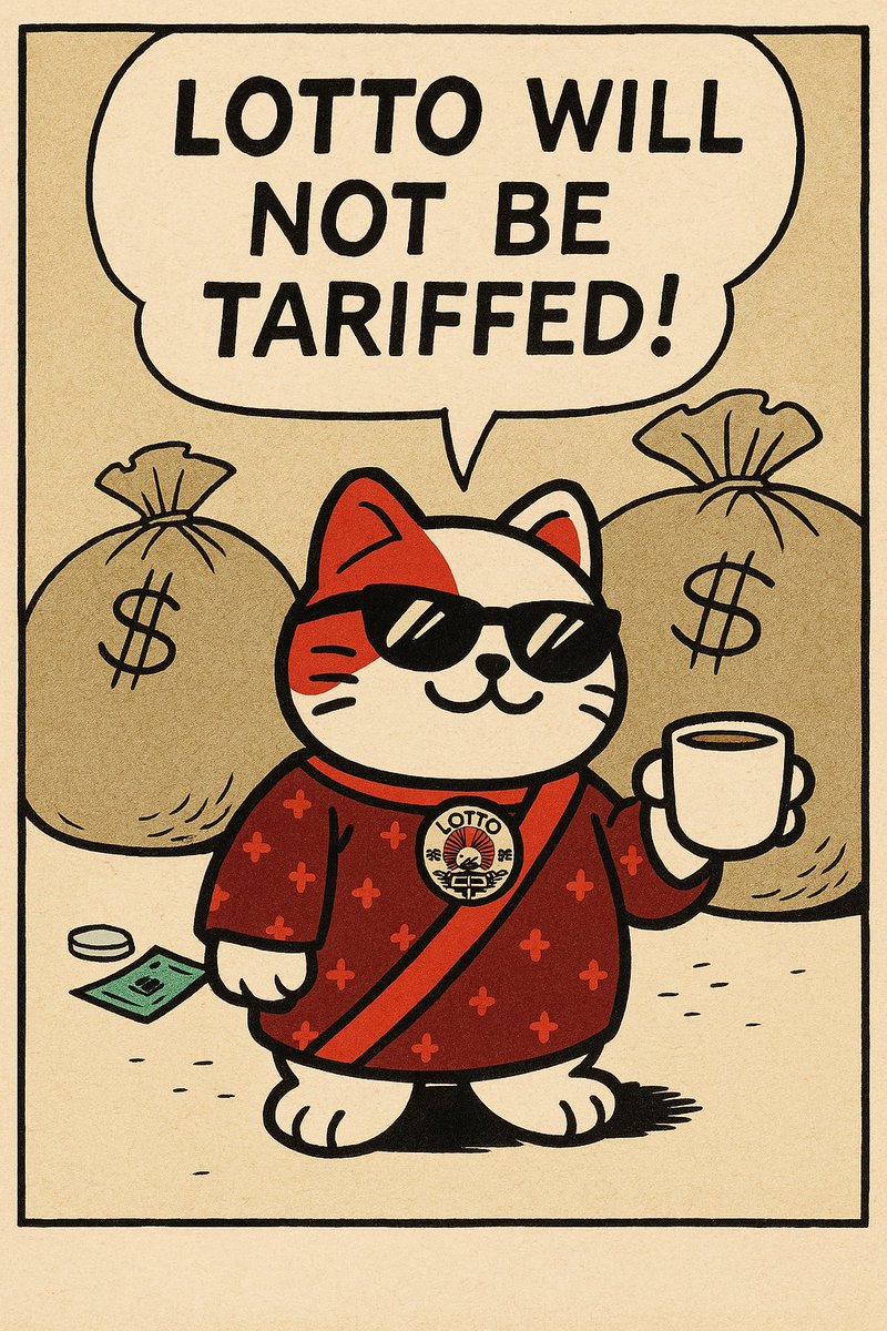 No Tariffs for LOTTO... just lucky draws, $SOL rewards, and jackpot dreams coming to #Solana!

#Meteora #LPArmy