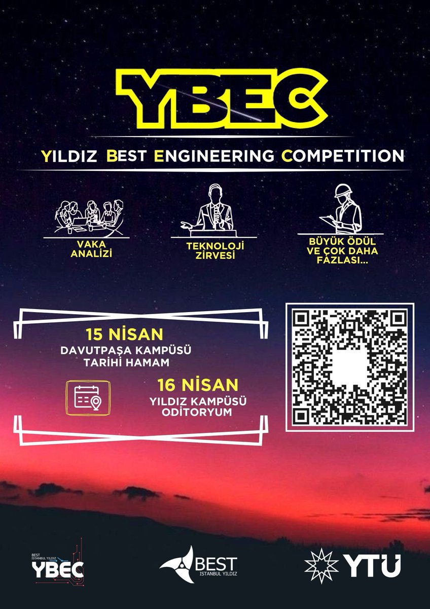 BESTYildiz's tweet photo. Avrupa’nın en büyük mühendislik yarışmasına hazır mısınız? 🤩

YBEC, geçmişten gelen mühendislik yarışması tecrübesini bu yıl da siz değerli öğrencilerle buluşturuyor! CV’nizi geliştirebileceğiniz ve birbirinden kıymetli şirketlere ulaştırabileceğiniz bu fırsatı kaçırmayın! 😉🌟 https://t.co/wIcKWihOFv
