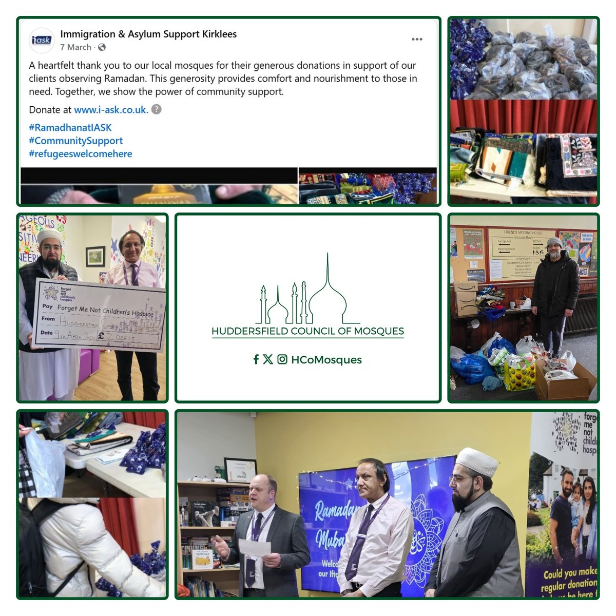 Alhamdulillah this Ramadan HCoM achieved the following:

💙 £2,026 raised for Forget Me Not Children's Hospice.
🕌 150+ prayer mats &amp; date packs donated for asylum seekers.
🌙 Eid joy shared with refugee families.

Thank you to all for your kindness, unity &amp; duas.