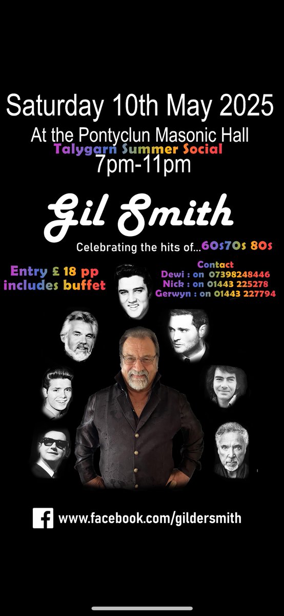 Join us at the Masonic hall Pontyclun for the Talygarn Lodge social. Details below