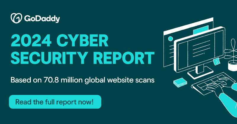 GoDaddy's tweet photo. At GoDaddy, our security efforts are geared not only to help protect our customers — but also to benefit the wider internet community.  

Our Website Malware Threat Report summarizes common malware threats seen in the past year — from traffic systems to social engineering.