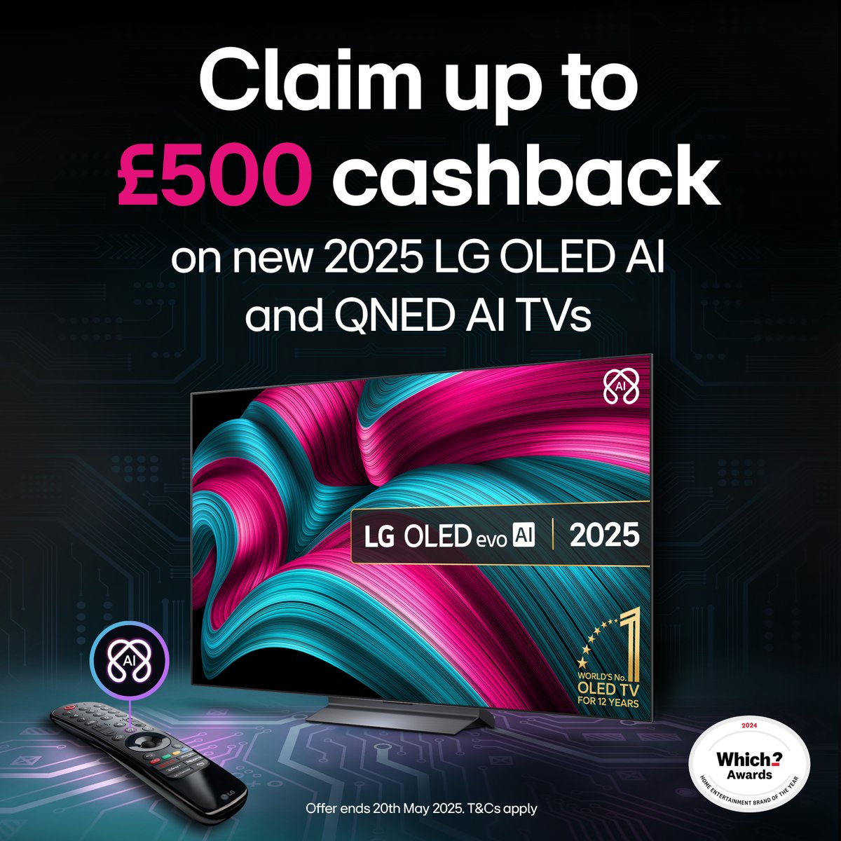 LGUK's tweet image. We know you've wanted a new TV for ages! Why not pick up the latest LG OLED or QNED and claim £500 cashback while you're at it?

(It's what your living room deserves)
Find your new TV here: lge.ai/6012FQUbr

#LGTV #LGOLED #Offer