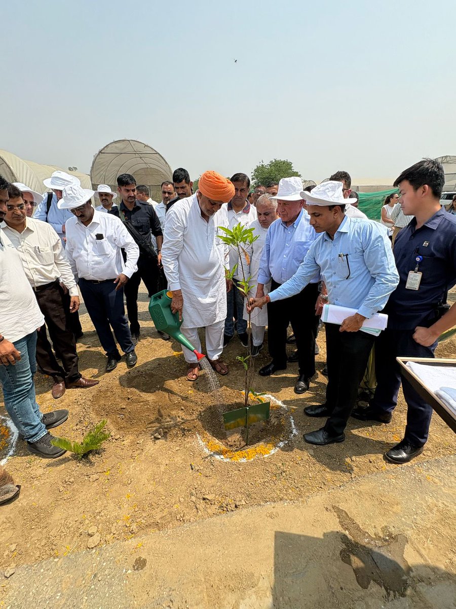 Truly honoured to be part of a remarkable occasion at the Indo-Israel Centre of Excellence (CEV), Gharaunda, Karnal, during the visit of esteemed dignitaries led by H.E. Mr. Avi Dicter, Hon’ble Minister of Agriculture and Food Security, Israel, as part of his official tour to