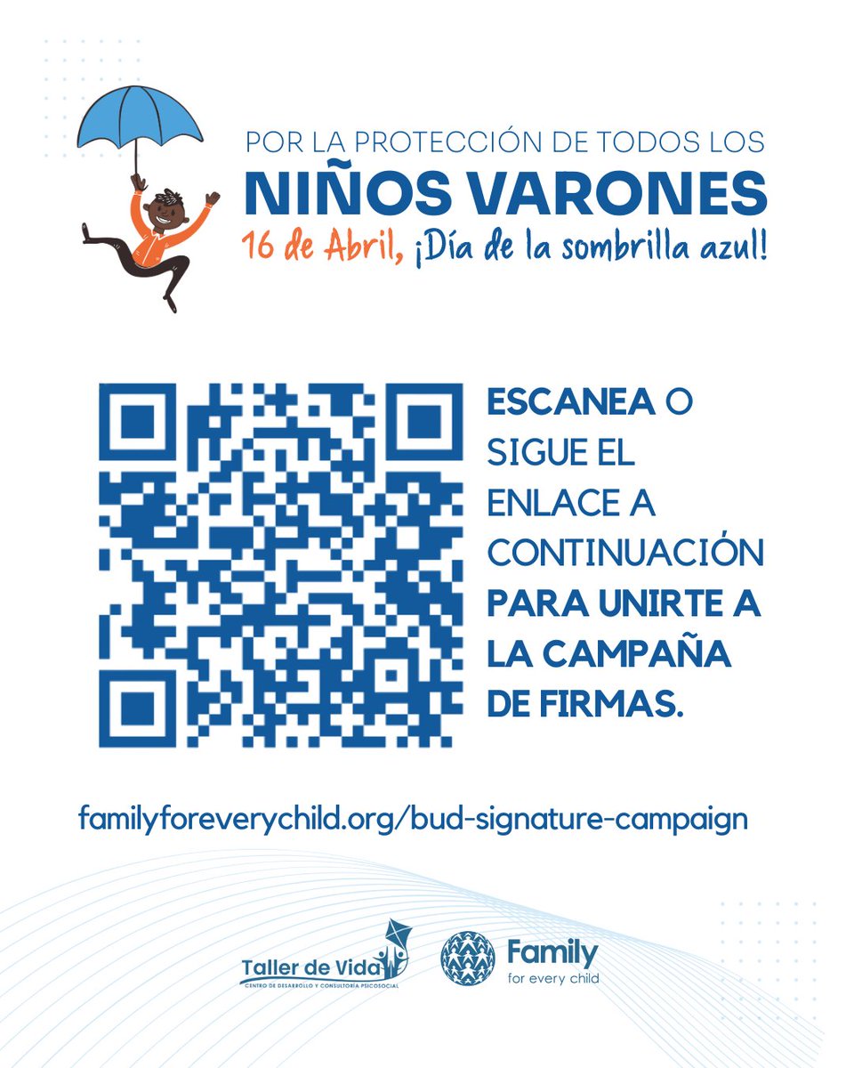 Únete a nuestra causa y firma la petición para declarar el 16 de abril como Día Internacional dedicado a la Prevención de la Violencia Sexual contra los Niños Varones.

Suma tu firma☂️
familyforeverychild.org/bud-signature-…
