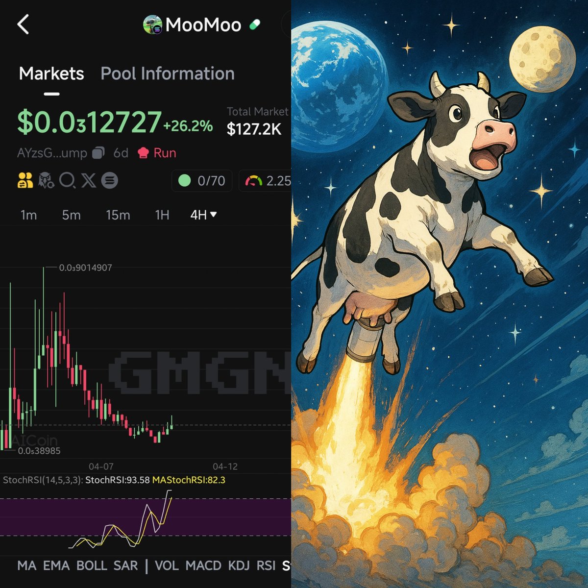 Cooperando77's tweet photo. Cup &amp; Handle formation loading. Bounce from projected low zone. Are you guys ready!! $MooMoo 🔥🚀🪐 
CA : AYzsG9kExz1ucGovSmVwcA5vLHDMjFEkVHe8i3b9pump 
@solana @solana_daily @SolanaFndn @solana_devs #solanamemecoin #Solana #memecoin #memecoinsol #MemeCoinSeason #SolanaCommunity https://t.co/jW2Do5IyjT