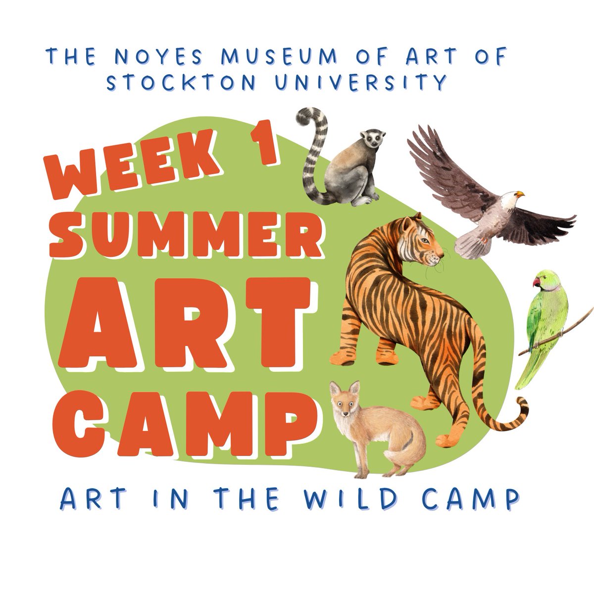 Register your young artist for our Noyes Summer Art Camp! 🎨

Week 1 Camp - Art in the Wild •  July 7 - 1 •  Ages 5 - 7 •   5-day camp - $205
Stripes, spots, wrinkles, and fur—so many patterns to explore!

🎟️ noyesmuseum.org/artcamp
