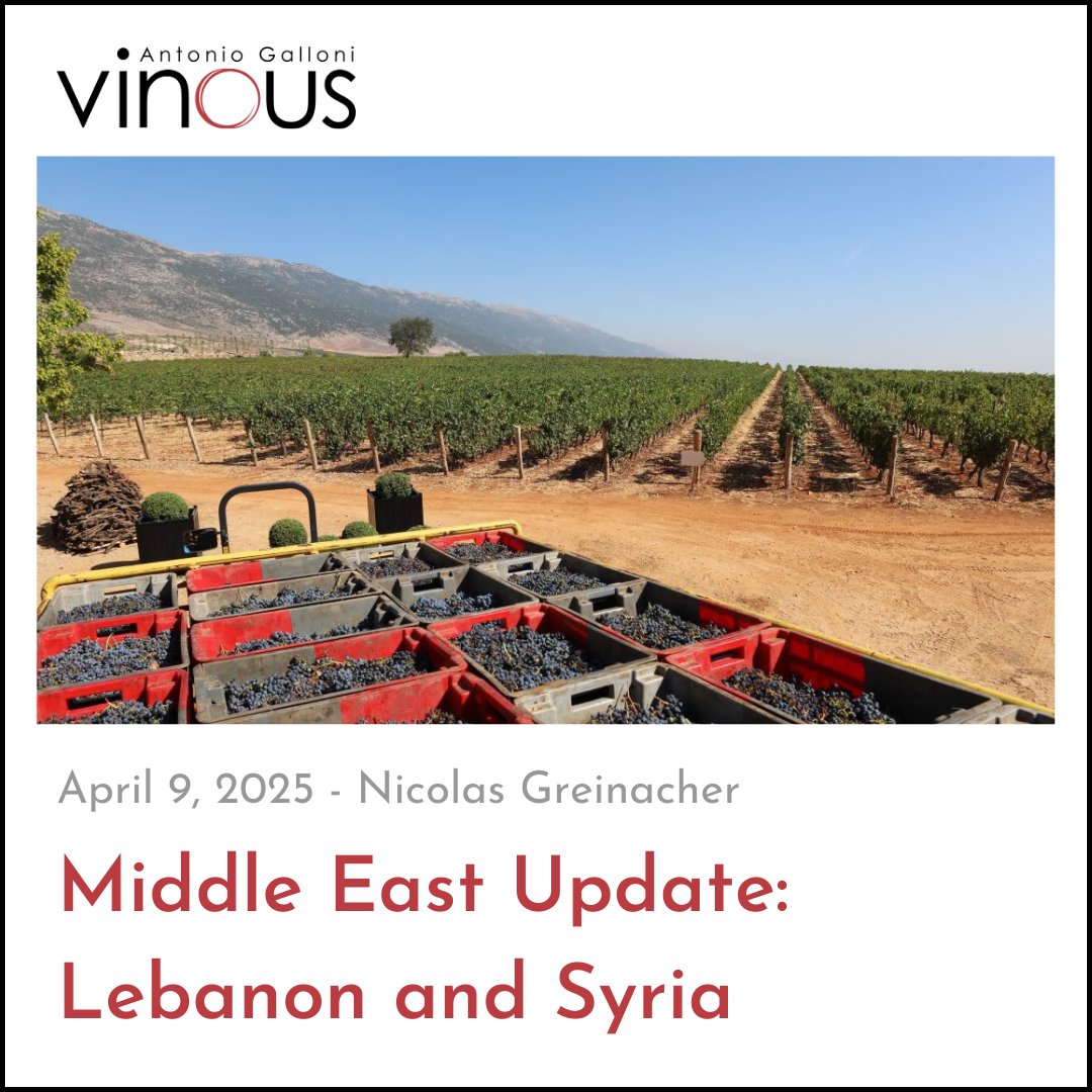 "Complex histories, diverse terroirs and a mix of international and native varieties shape the distinctive wines of Lebanon and Syria." Read Nicolas Greinacher's new article, Middle East Update: Lebanon and Syria, on Vinous now.

vinous.com/articles/middl…