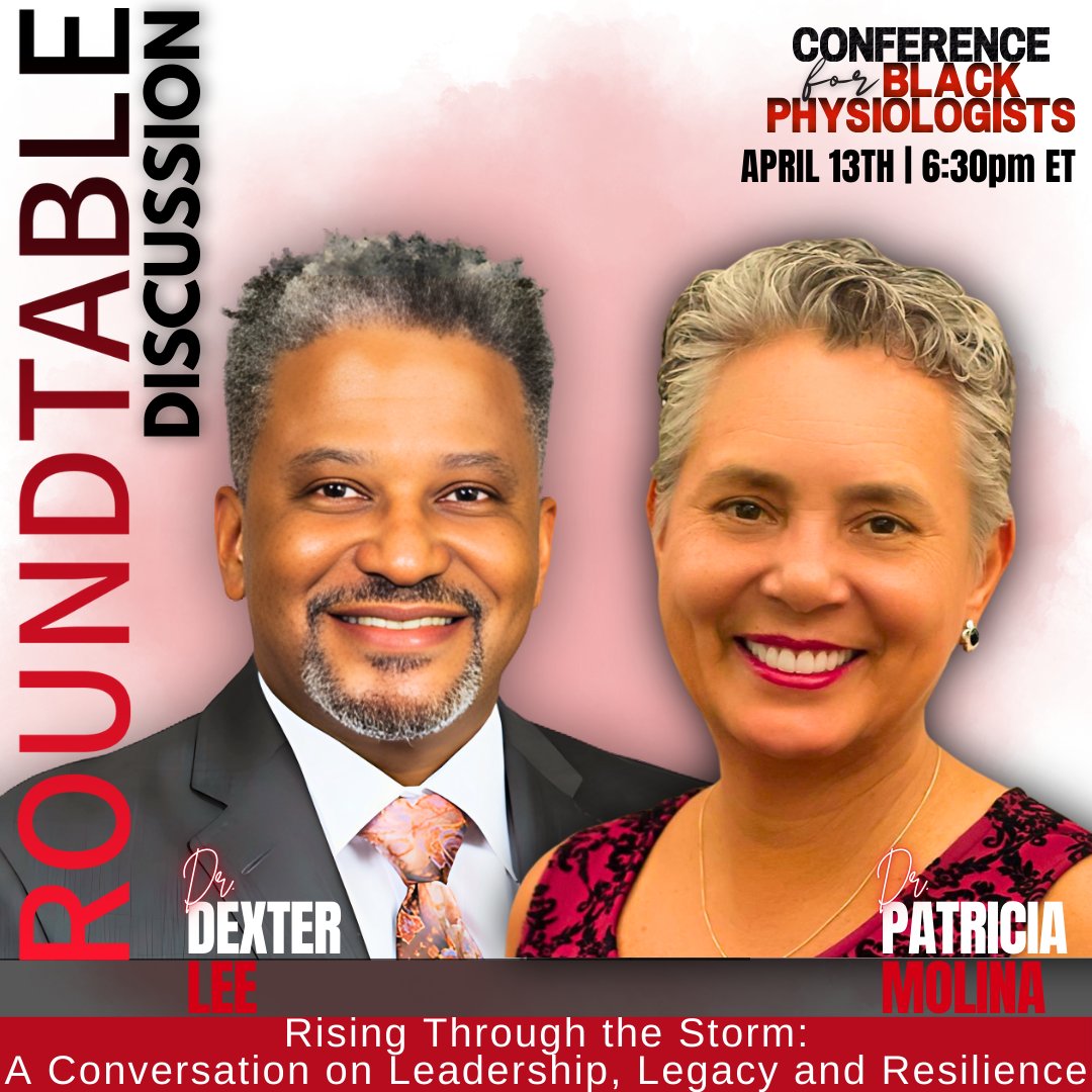 Black in Physiology (@blackinphysio) on Twitter photo Featuring Dr. Patricia Molina and Dr. Dexter Lee (<a href="/dllee_phd/">Dexter L. Lee, PhD</a>), this roundtable will explore what it means to lead through crisis, rebuild with purpose and inspire the next generation of scientists.
Register now: us06web.zoom.us/webinar/regist… Featuring Dr. Patricia Molina and Dr. Dexter Lee (<a href="/dllee_phd/">Dexter L. Lee, PhD</a>), this roundtable will explore what it means to lead through crisis, rebuild with purpose and inspire the next generation of scientists.
Register now: us06web.zoom.us/webinar/regist…
