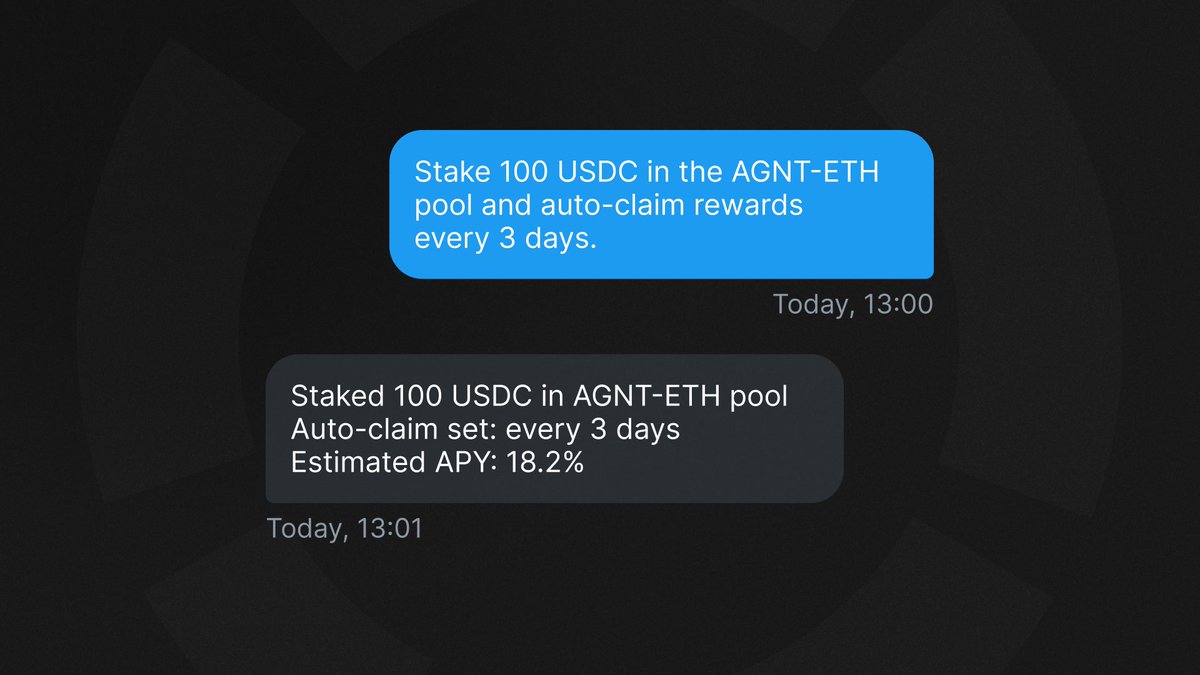 agnt_hub's tweet photo. Web3 UX? A gas-guzzling tab jungle.

AI agents flex different – whisper “stake 100 USDC” and they cook.

AGNT’s AI Framework is the secret sauce, and we’re dropping the alpha 👇 

link: https://t.co/xGBMXpFYtC https://t.co/U64ZSTWzRI