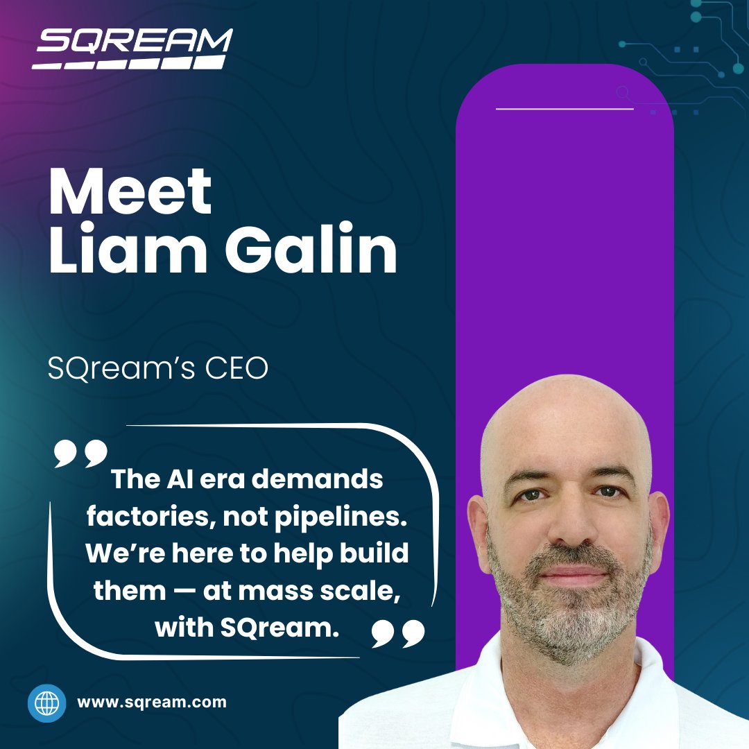 SQreamTech's tweet image. Big welcome to our new CEO, Liam Galin!

“The AI era is here. This time, the market isn’t just ready — it’s demanding exactly what we’ve built.”
— Liam Galin, CEO, SQream

Full post here: bit.ly/4idUQM2
#AI #AIFactory #Leadership #BigData #GPU