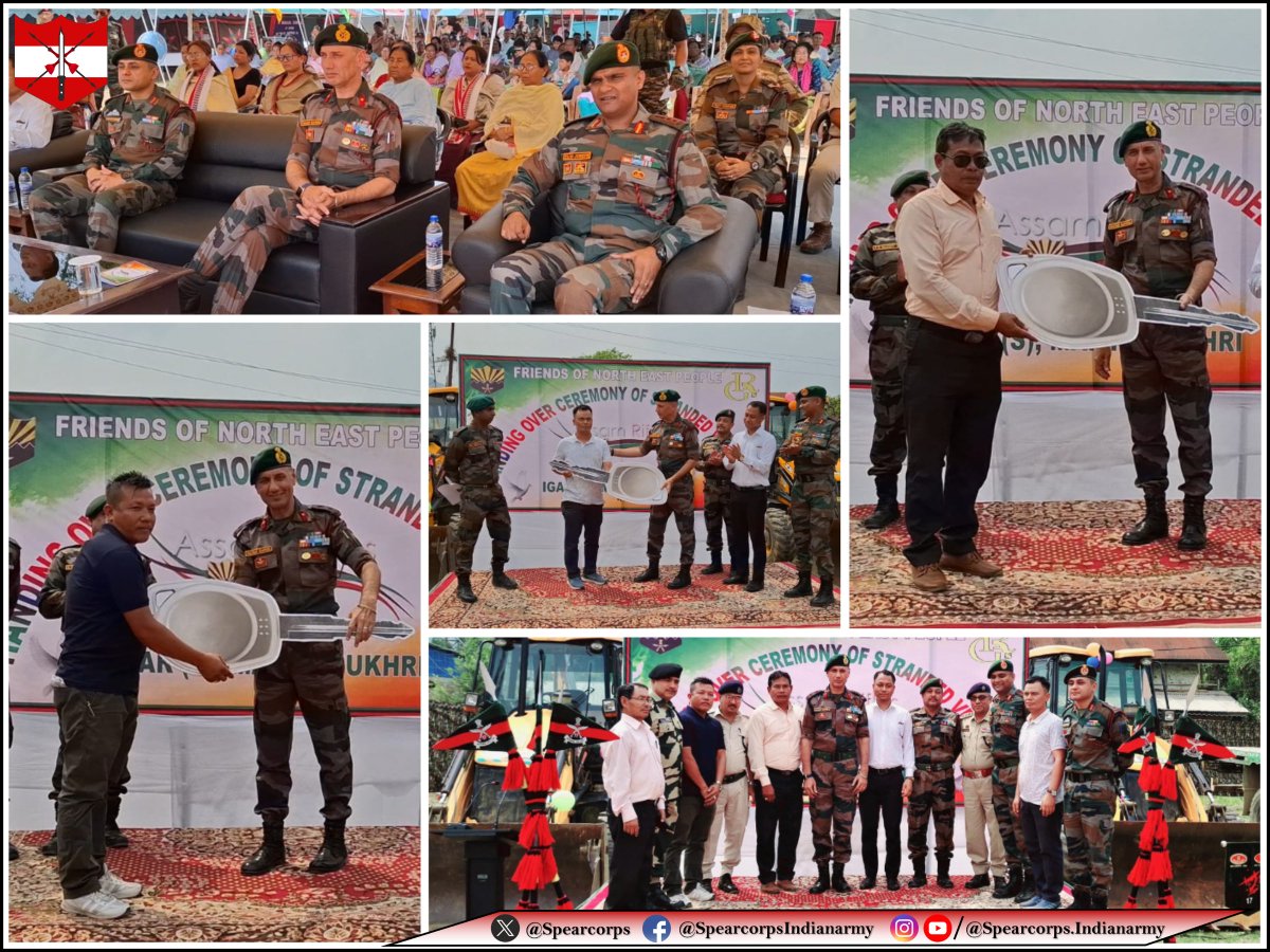 Spearcorps's tweet photo. #AssamRifles formation under #SpearCorps, handed over six vehicles to their rightful owners, who were constrained to abandon their vehicles, due to the escalating violence in May – Jun 2023.

Over the last one and a half years, #AssamRifles undertook sustained efforts to identify the legitimate owners, restore the vehicles to functional condition and arrange for their safe move.

Senior officials from the #AssamRifles and @manipurmygov graced the event. The occasion witnessed the presence of approximately 300 locals and representatives from civil society organizations, reflecting a strong synergy between the security forces, civil administration, and the population.

@adgpi 
@easterncomd 
@official_dgar 

Facebook - https://t.co/uLjCoQxEfv

Instagram - https://t.co/A7eWU84fTe