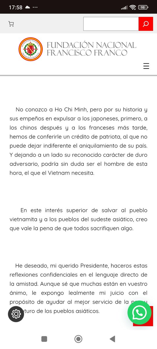 BastSkulduggery's tweet photo. @mantenteprogre La opinión que tenía Franco sobre Ho, yo que tú no iría por ahí. https://t.co/9KyUiLNPZo