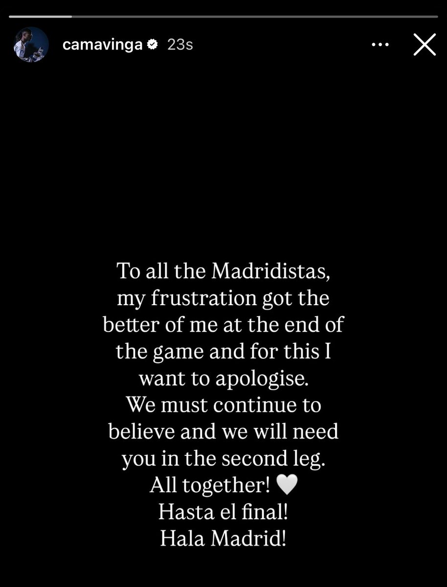🚨 Camavinga on IG.