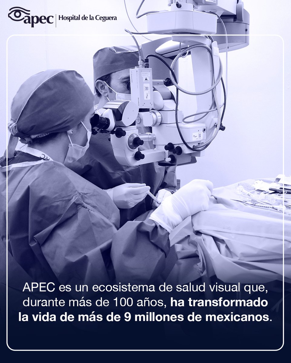 Más de cien años llevando salud visual a las poblaciones más necesitadas en México respaldan nuestra misión y el compromiso que tenemos con el avance de la medicina y con el bienestar de cada uno de nuestros pacientes. 
#APEC #SaludVisual