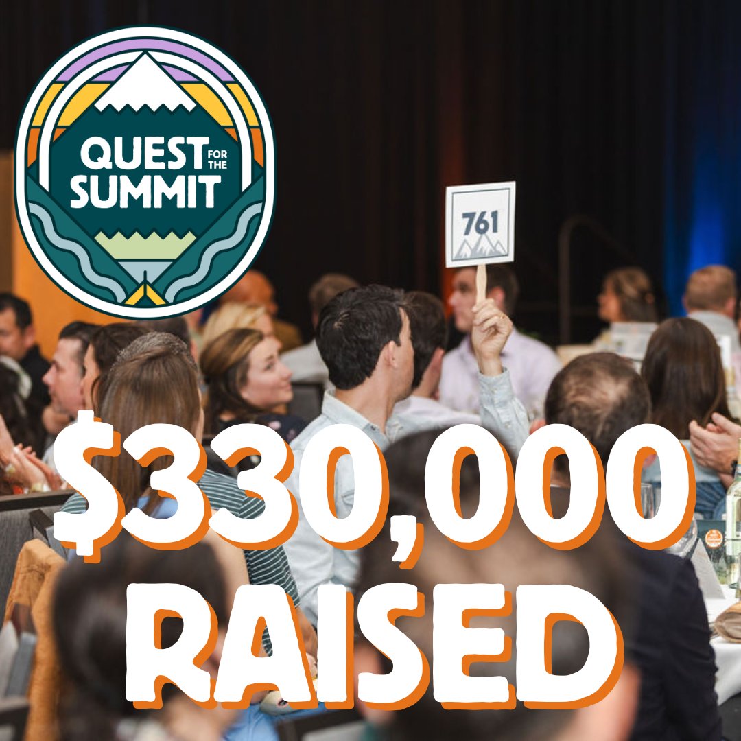🏔️ YOUR IMPACT - Together, we raised $330,000 at Quest for the Summit! After accounting for expenses, the amount raised will provide the Explore Austin program to 6️⃣ teams of Explorers -- that's 9️⃣0️⃣ YOUTH from economically disadvantaged communities -- for the next year! #qfts25