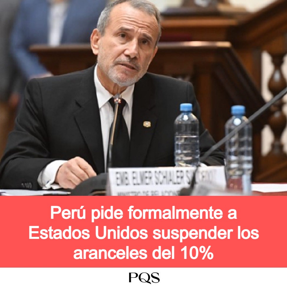 Canciller Elmer Schialer revela que el Perú solicitó a Estados Unidos suspender los aranceles del 10 % impuestos por el gobierno de ese país y negociar temas de interés mutuo.

Lee la nota completa aquí: pqs.pe/actualidad/eco…