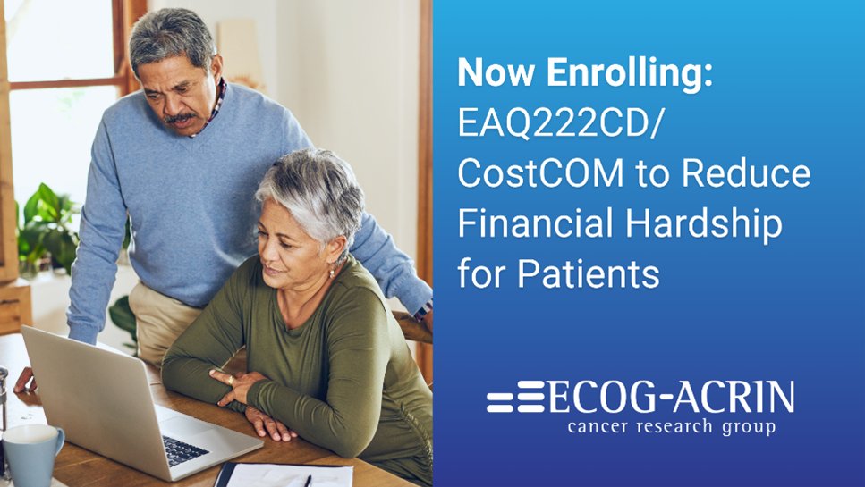 eaonc's tweet photo. #ClinicalTrial EAQ222CD/CostCOM, led by @GelarehSadigh, is testing the effectiveness of cost communication and financial navigation in patients with #cancer. If you have any newly diagnosed #SolidCancer, you may be able to participate.
https://t.co/TKxo1VgHUN https://t.co/1mQ5T5VYZY