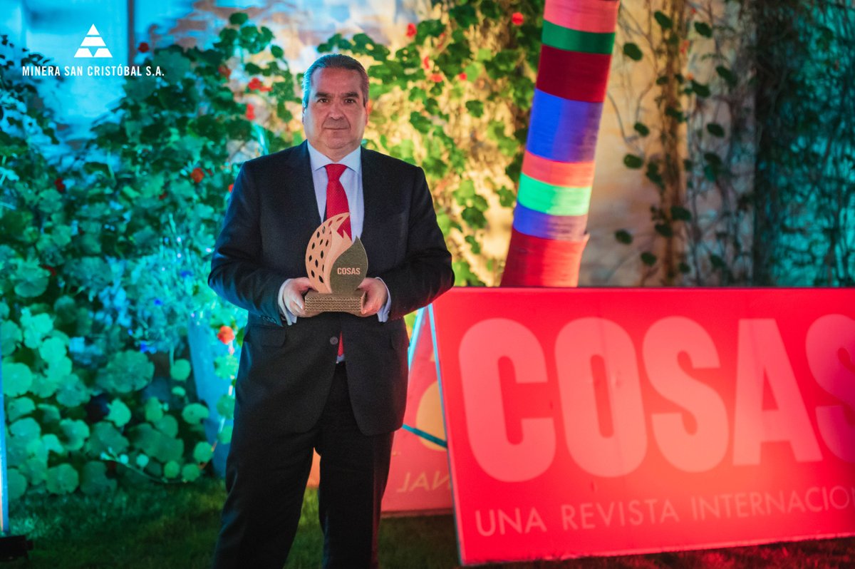 MinSanCristobal's tweet photo. Minera San Cristóbal S.A. fue reconocida por su compromiso con la Sostenibilidad y RSE 2025, otorgado por la Revista COSAS, la UE y el BID 

Seguimos  trabajando  para cambiar la manera de minería. 

Gracias a todo el equipo de MSC por hacerlo posible. https://t.co/J1UOqNoa3K