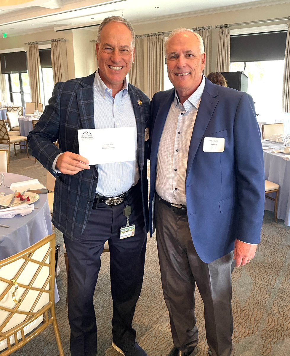 We are grateful for the generous grant we received from the Ibis Charities Foundation! Ibis is such a generous community! Pictured left to right are Sheriff's Foundation Coordinator Steve Moss and Ibis Charities Foundation Acting President John Harris.