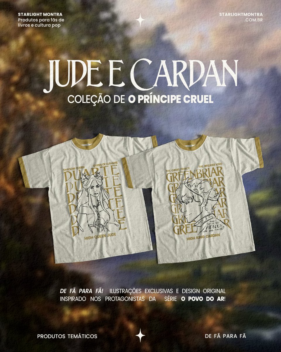 starlightmontra's tweet image. a coleção inspirada em o príncipe cruel já está no site! ✨
são vários modelos de camisetas e moletons, além de caneca, copo térmico, velas aromáticas, boné, ecobag e muuito mais!

e não esquece: as starpacks (nossos kits promocionais com desconto) ficam só até o dia 11 de abril