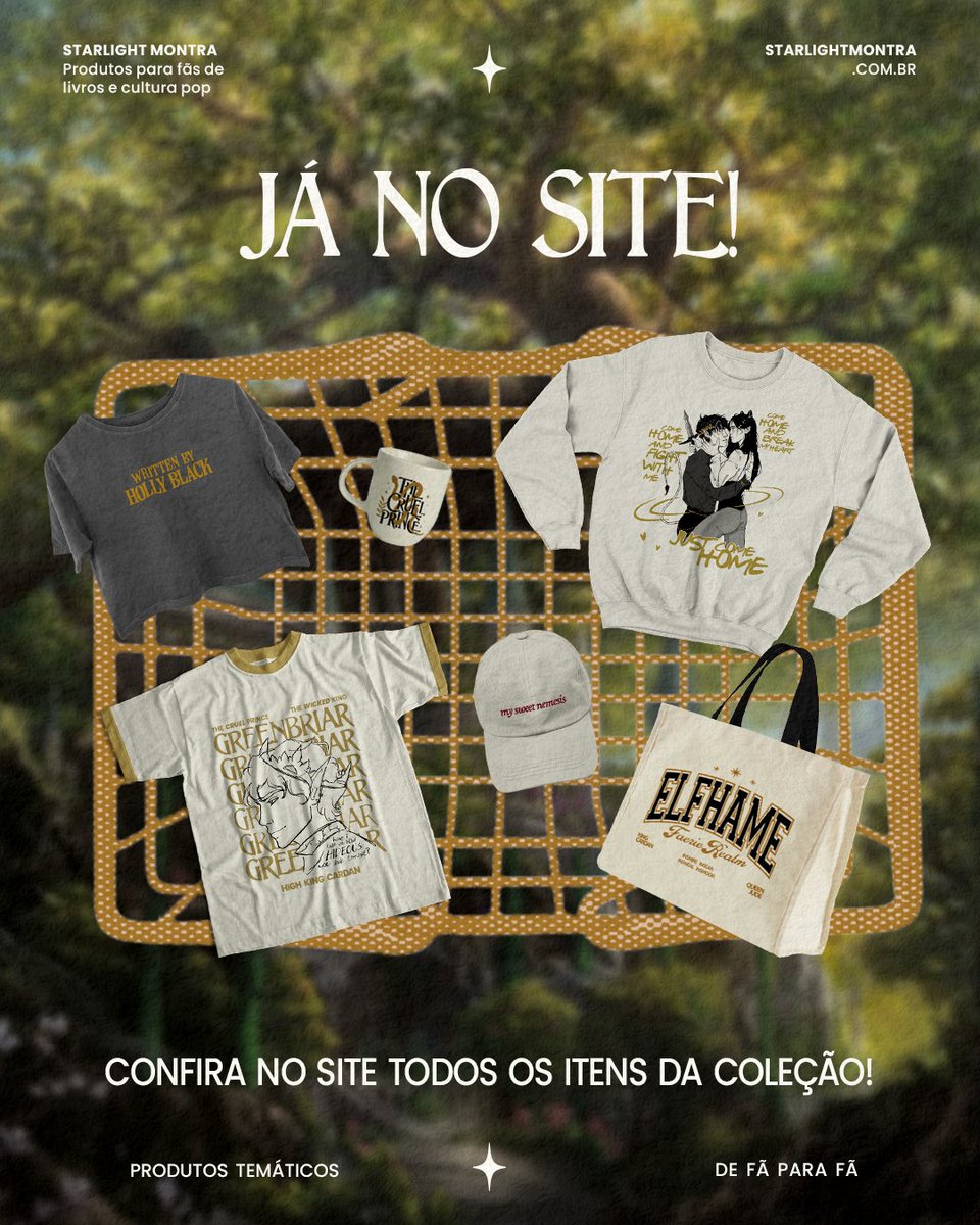 starlightmontra's tweet image. a coleção inspirada em o príncipe cruel já está no site! ✨
são vários modelos de camisetas e moletons, além de caneca, copo térmico, velas aromáticas, boné, ecobag e muuito mais!

e não esquece: as starpacks (nossos kits promocionais com desconto) ficam só até o dia 11 de abril