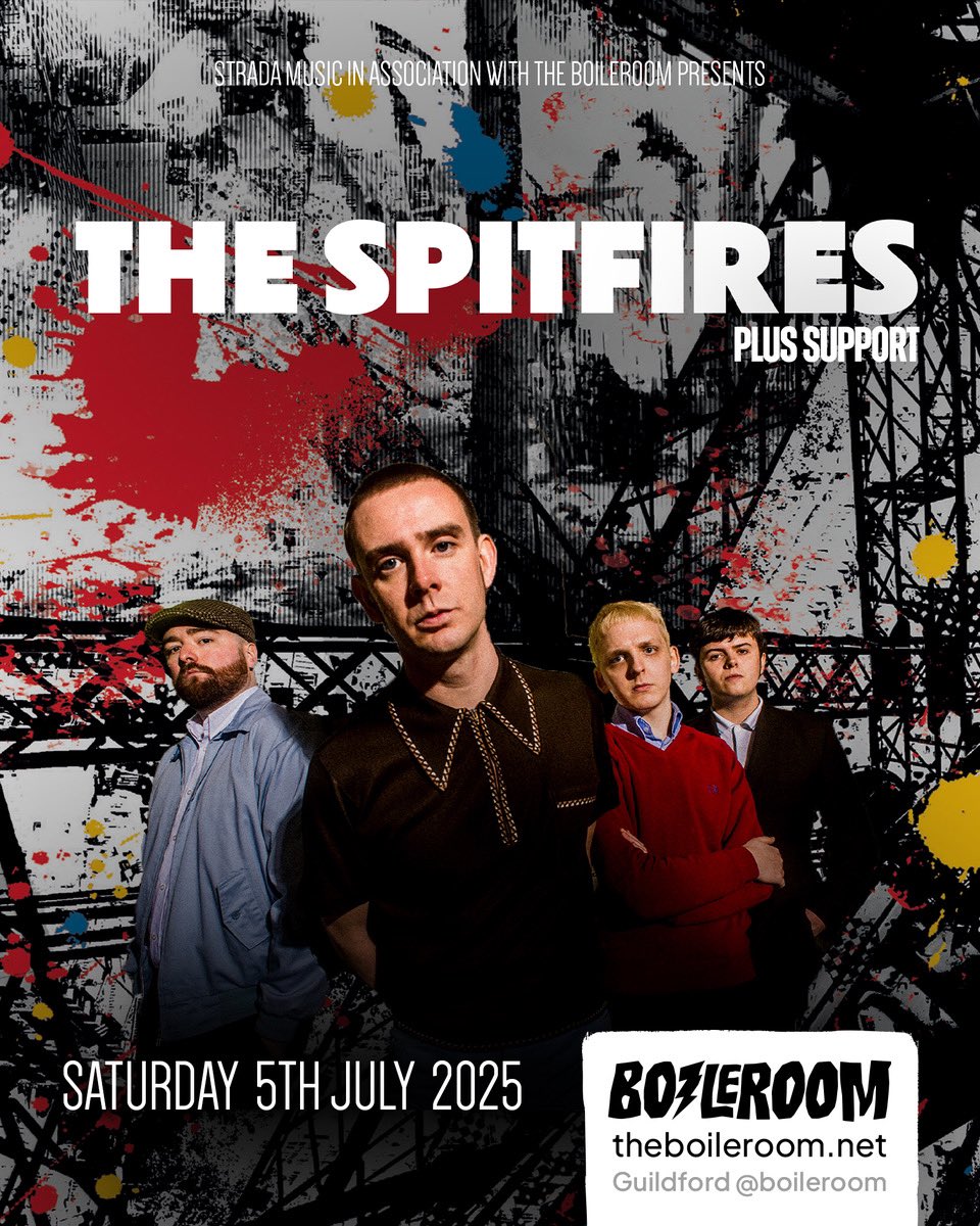 The Spitfires (@thespitfiresuk) on Twitter photo Pleased to announce we will play <a href="/BOILEROOM/">The BOILEROOM</a> Guildford on Saturday 5th July! Many great memories of sold out shows at the venue over the years ✊
Tickets go on sale this Friday at 10am from buytickets.at/boileroom/1646… Pleased to announce we will play <a href="/BOILEROOM/">The BOILEROOM</a> Guildford on Saturday 5th July! Many great memories of sold out shows at the venue over the years ✊
Tickets go on sale this Friday at 10am from buytickets.at/boileroom/1646…