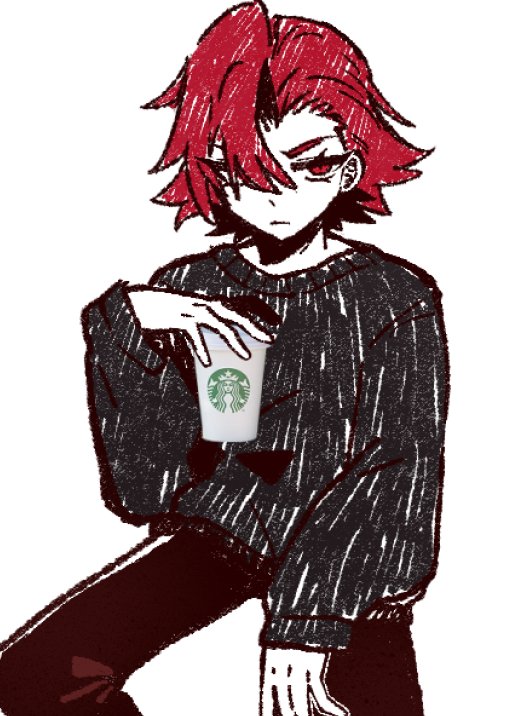 忘记画杯子就这样合并图层了……
☝️😌