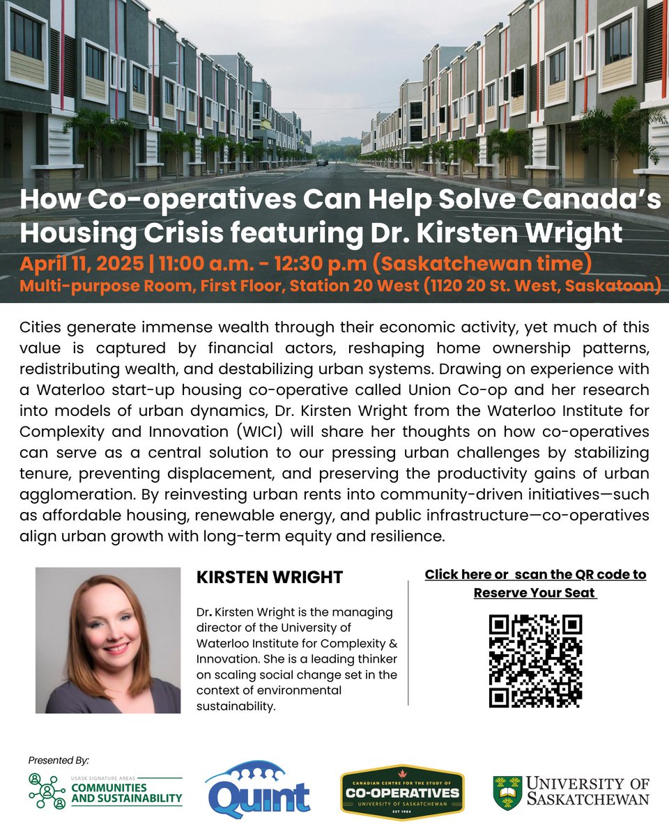 coopstudies's tweet photo. On Friday, join us and @quintsaskatoon at @station20west for a special public talk, 𝐇𝐨𝐰 𝐂𝐨-𝐨𝐩𝐞𝐫𝐚𝐭𝐢𝐯𝐞𝐬 𝐂𝐚𝐧 𝐇𝐞𝐥𝐩 𝐒𝐨𝐥𝐯𝐞 𝐂𝐚𝐧𝐚𝐝𝐚’𝐬 𝐇𝐨𝐮𝐬𝐢𝐧𝐠 𝐂𝐫𝐢𝐬𝐢𝐬 feat. Kirsten Wright. Spots limited. Register here: https://t.co/eXi90jXFci https://t.co/5pktmGZALq
