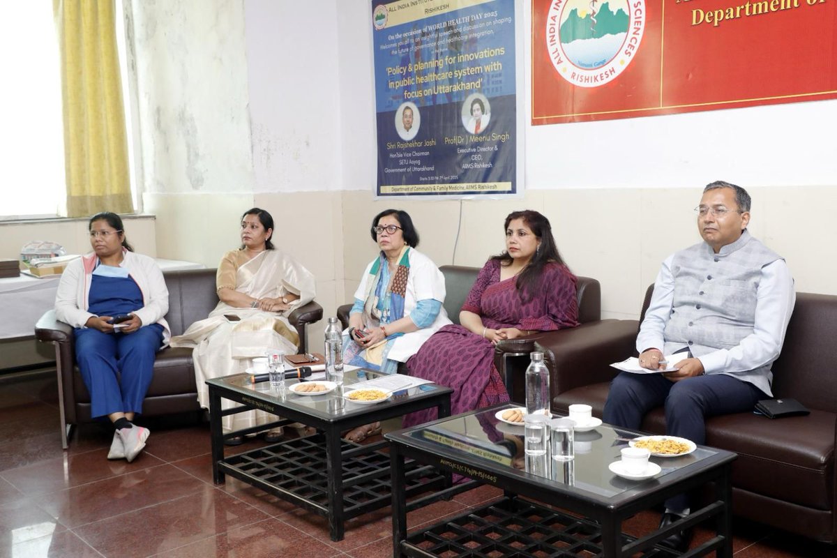 On #WorldHealthDay2025, Shri <a href="/rajshekharjoshi/">Raj Shekhar Joshi</a> , VC #SETUAayog, emphasized the need for innovation in #PublicHealth systems at AIIMS Rishikesh.

From #DigitalHealth to #Telemedicine, he highlighted tech-driven solutions for better healthcare access in #Uttarakhand's remote areas
