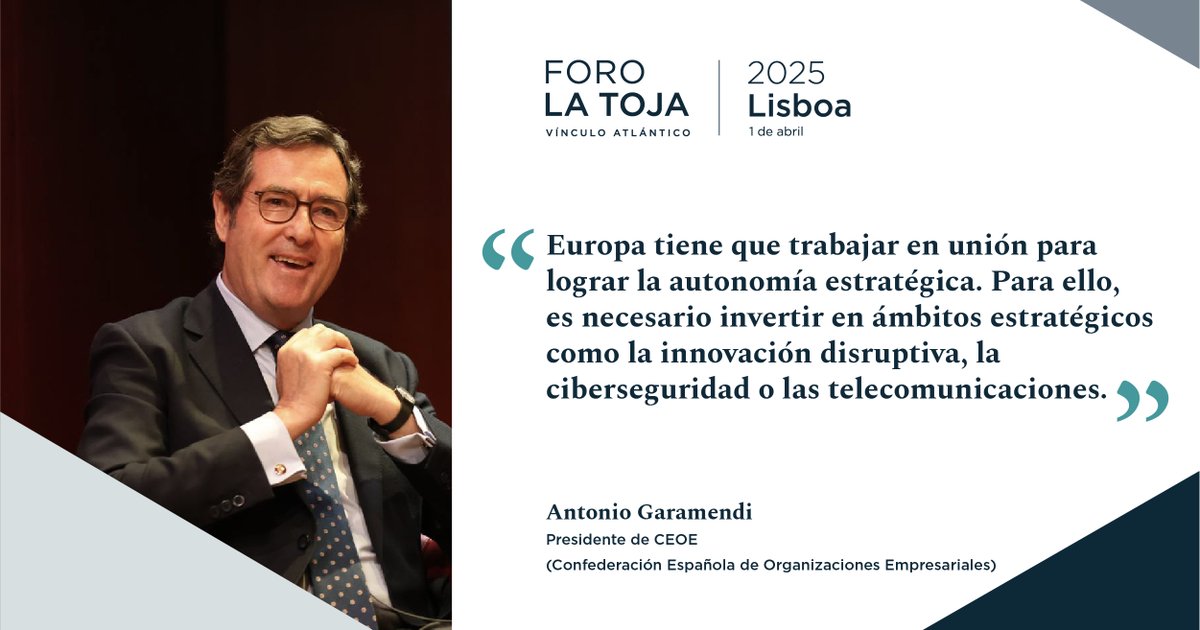 Durante el Foro La Toja Lisboa 2025 se abordaron los retos y oportunidades para las empresas ibéricas en un mundo cambiante. Una conversación clave sobre autonomía estratégica, colaboración público-privada e impulso a la competitividad europea. #ForoLaToja2025