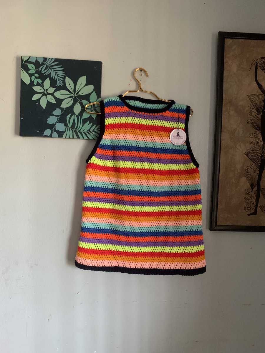crochetbystacia's tweet photo. Too hot to be handmade? Believe it. Crocheted by me, modeled by AI, and still stealing the spotlight. This piece is a whole mood — DM to place your order . https://t.co/hMFTw7kDUg