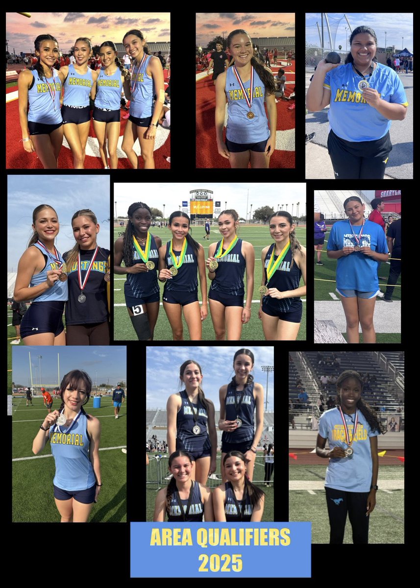 Congrats to our Area Qualifiers &amp; Good luck at the Area Meet this week! <a href="/mospatterson/">Coach Moses Patterson</a> <a href="/McAllenMemorial/">Memorial High School</a> <a href="/Pride_Mustangs/">Pedro Alvarez, Jr.</a>