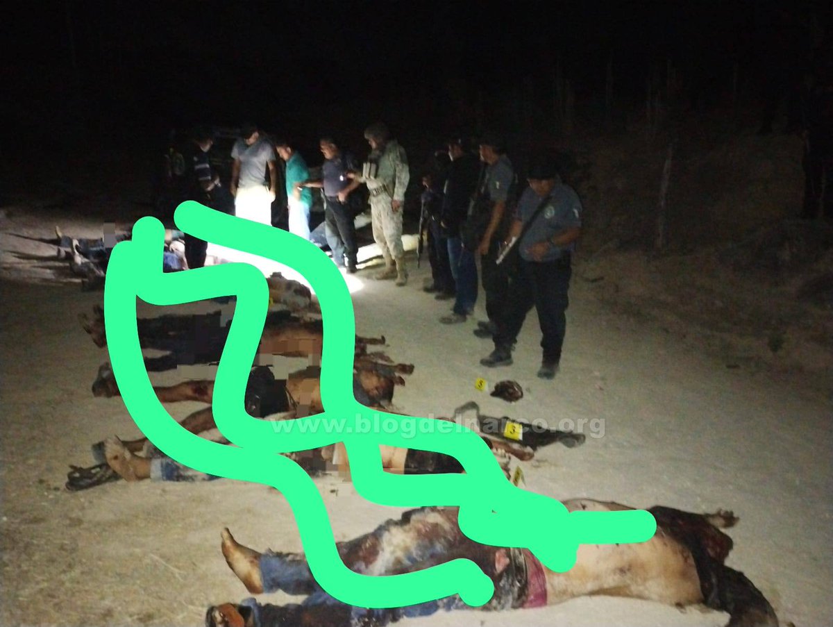Once Sicarios muertos y colocados en fila por los vencedores, fueron localizados en Tecoanapa, Guerrero, tras un fuerte enfrentamiento, reportan que el jefe de plaza Aniceto Gallardo Mora "El Cheto" esta entre los muertos (Información en el enlace) blogdelnarco.org/2025/04/once-s…