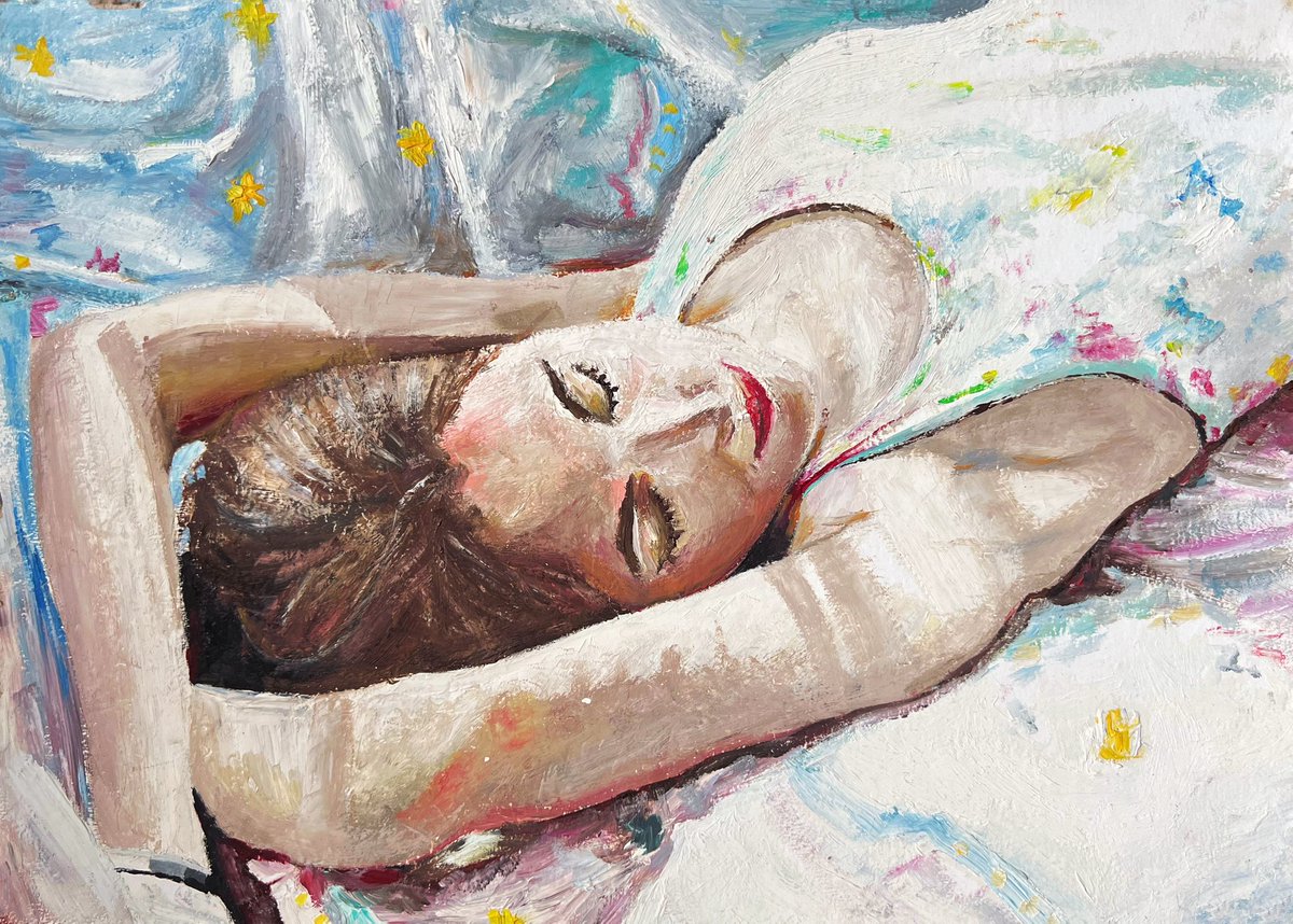 🥡«Sunday morning”🥡

⚪️100 XTZ (59$ now)
❕1/1 NFT art + oil physical original

Sunday morning is always the most welcome time of the week. It's the perfect time to relax in bed and forget all about business.

objkt.com/tokens/KT1DsgN…