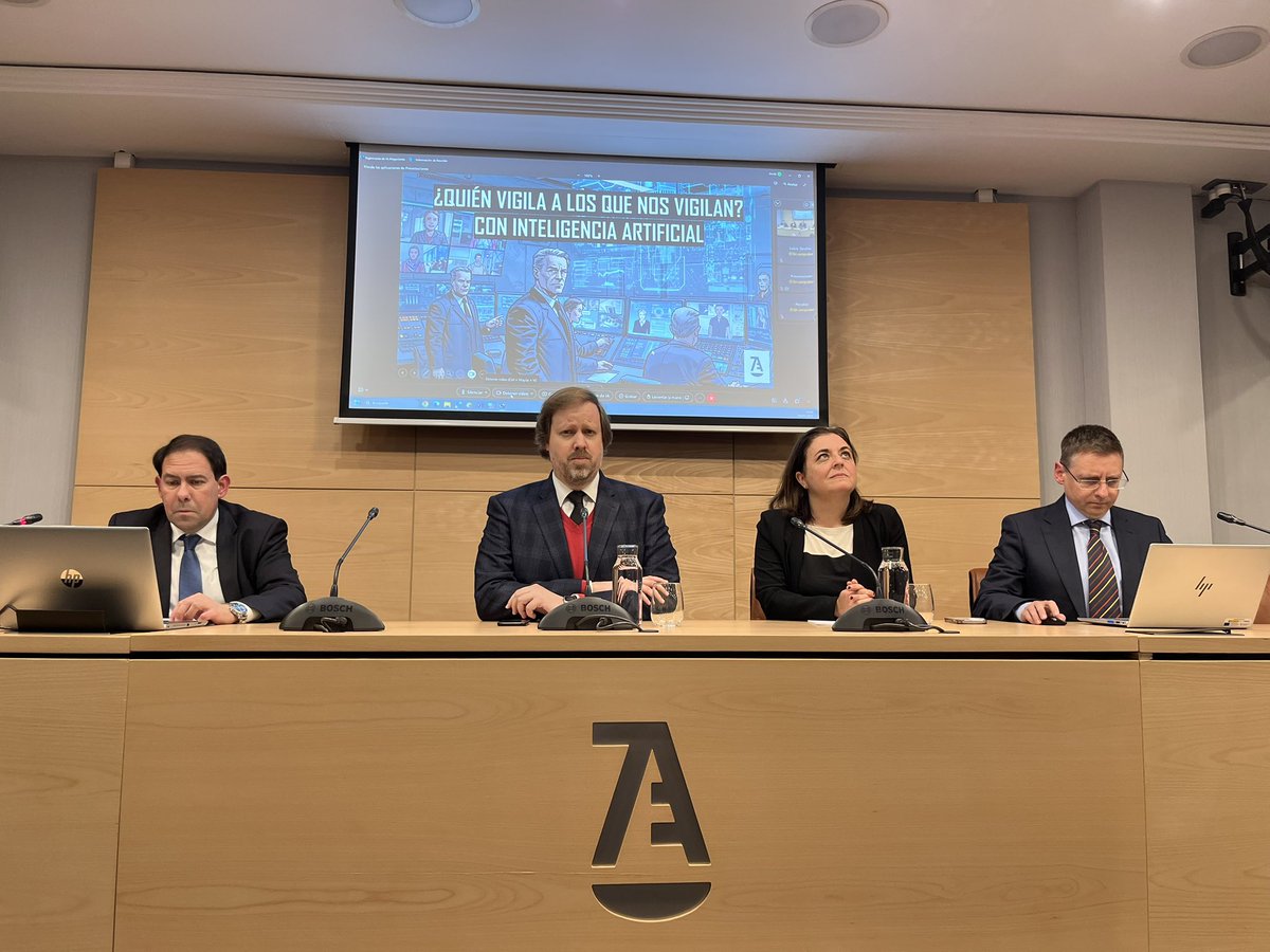 Borja Adsuara Varela ⚖️ (@adsuara) on Twitter photo ¡Empezamos! Se abre el debate:
¿QUIEN VIGILA A LOS QUE NOS VIGILAN? (CON INTELIGENCIA ARTIFICIAL) en <a href="/Abogacia_es/">Abogacía Española</a>
abogaciaespanola.my.webex.com/abogaciaespano… ¡Empezamos! Se abre el debate:
¿QUIEN VIGILA A LOS QUE NOS VIGILAN? (CON INTELIGENCIA ARTIFICIAL) en <a href="/Abogacia_es/">Abogacía Española</a>
abogaciaespanola.my.webex.com/abogaciaespano…