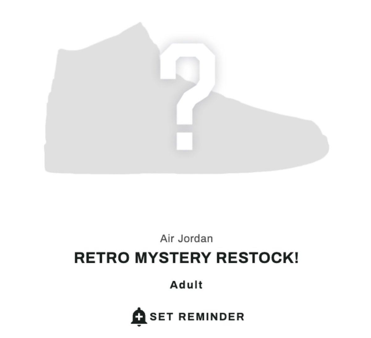 Air Jordan Retro Mystery Restock tomorrow (4/10) at 7am PT/10am ET 👀

DSG => jfk.link/3Rby64b
