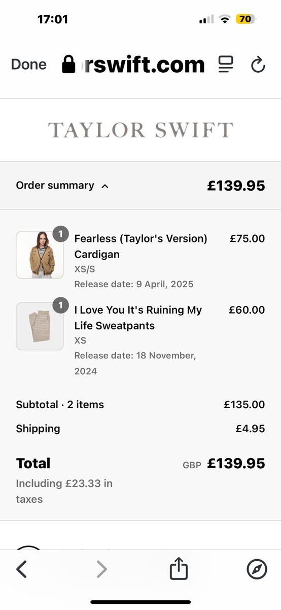 mads_dissy's tweet photo. @taylornation13 so happy I managed to get the fearless TV cardigan! And also got a cheeky extra item to celebrate its fourth birthday! #FearlessCardigan https://t.co/jgHKTriqch