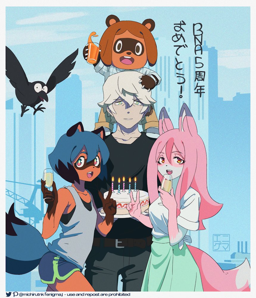 michirutnk's tweet image. BNA5周年おめでとう！🎂
#BNAビー・エヌ・エー  #TRIGGER #fanart