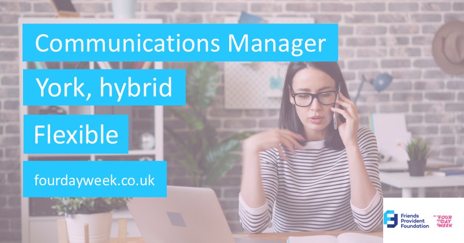 Four_day_week's tweet image. We are working with @FProvFoundation to help them fill their Communications Manager role. This is a flexible role based in York. 

Find out more about this role here: shorturl.at/4SMxS

#flexibleworking #hybridwork #commsmanager #vacancy #jobadvert #recuiting #Yorkjobs