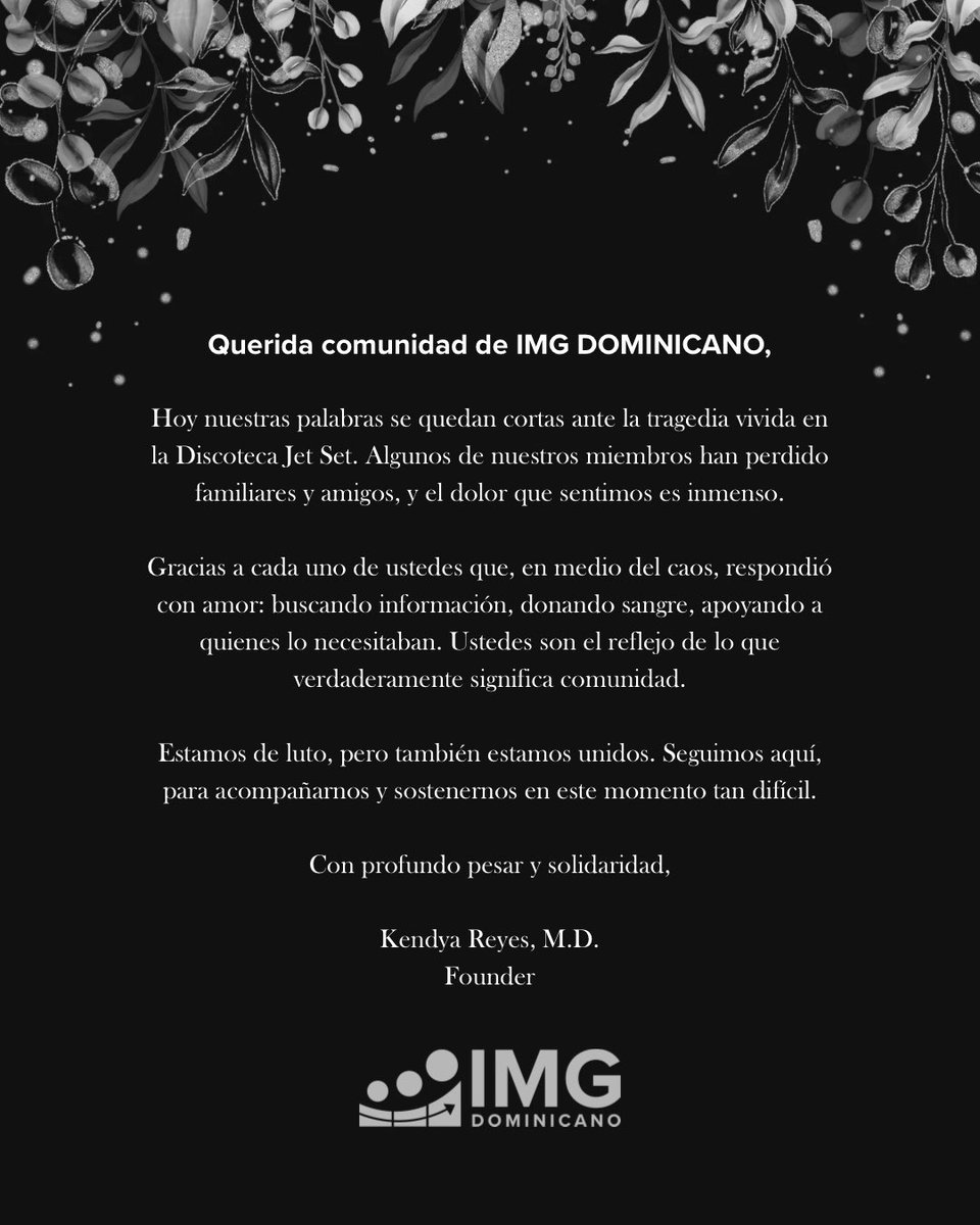 Nos duele el alma 🖤
Perdimos demasiado.
Gracias por demostrar que en el dolor, también somos familia.

#IMGDOMINICANO #RepublicaDominicana #JetSet