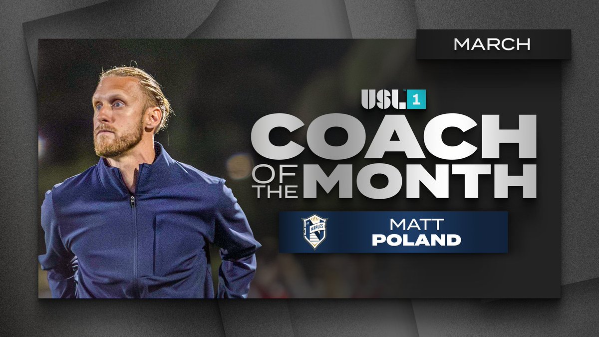 Unbeaten through his 𝙛𝙞𝙧𝙨𝙩 𝙢𝙤𝙣𝙩𝙝 as a professional head coach 😮‍💨

<a href="/fcnaples_/">FC Naples</a>’s <a href="/PolandMatt/">Mattpoland</a> has been named the Coach of the Month for March!

➡️ bit.ly/42j0WVq