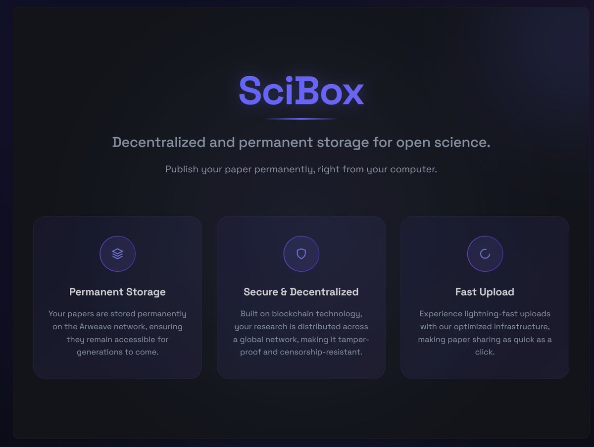 🚀 Introducing SciBox: A groundbreaking platform designed to empower the SciHub Web3 community with cutting-edge, decentralized storage technology for academic papers. Discover innovation at its finest!

Experience and join us now: scibox.store 

All members of SciHub