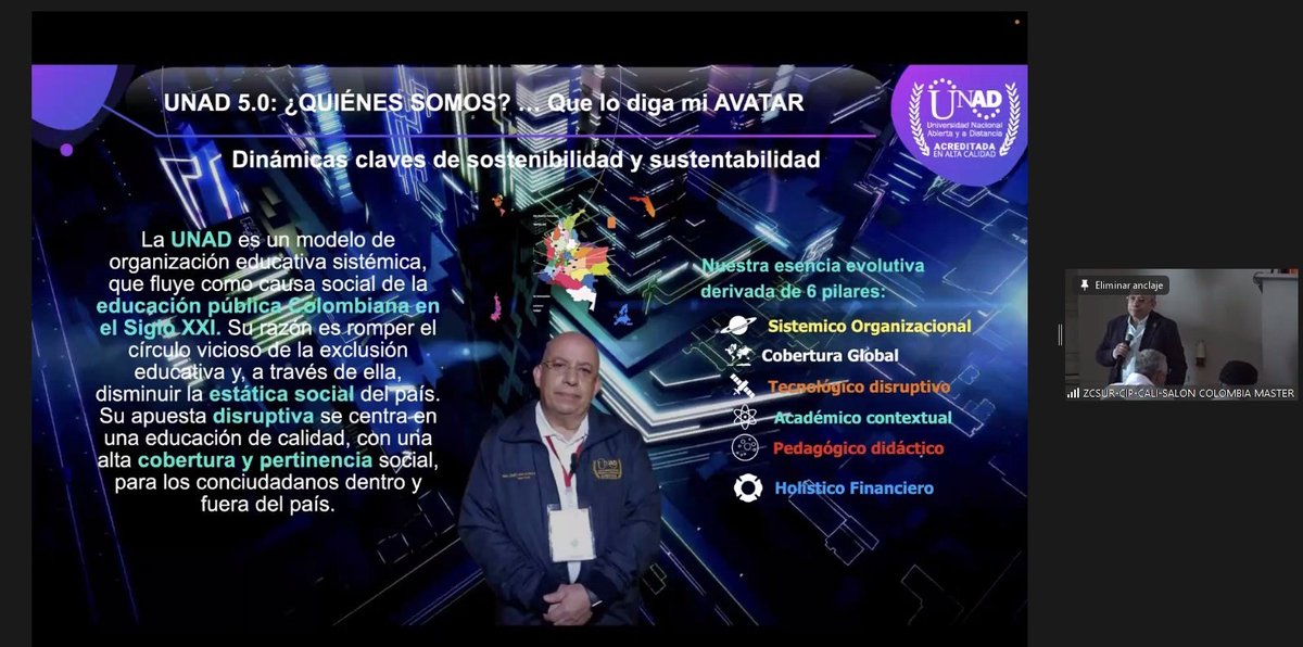 <a href="/unad_zcsur/">UNAD Zona Centro Sur</a> <a href="/ElOIRdelaRegion/">El OIR de las Regiones UNAD</a> <a href="/JaimeLeal_/">Jaime Leal Afanador</a> 🔑 Según el rector, la evolución de la UNAD se sostiene sobre seis pilares:

1️⃣ Sistémico-organizacional
2️⃣ Cobertura global
3️⃣ Tecnológico-disruptivo
4️⃣ Académico-contextual
5️⃣ Pedagógico-didáctico
6️⃣ Holístico-financiero