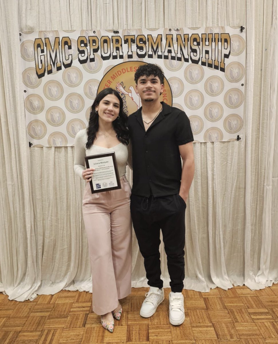 Senior athletes Juliana Marques &amp; Julius Rosado were chosen by the coaches of South River to represent our athletic teams for their exceptional sportsmanship today. For four years they have made the district proud with their kindness and positive examples on the athletic fields!